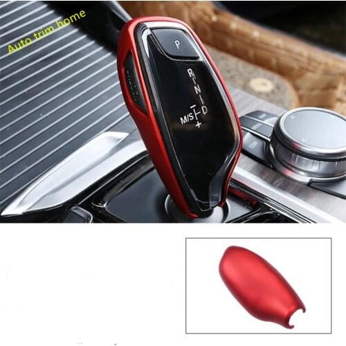 Interior Refit Kit For BMW X3 G01 2018 2019 2020 2021 Plastic Gear Shift Head Knob Panel Cover Trim / Red / Carbon Fiber ABS