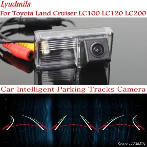 Lyudmila Car Intelligent Parking Tracks Camera FOR Toyota Land Cruiser LC100 LC120 LC200 HD Car Back up Reverse Rear View Camera