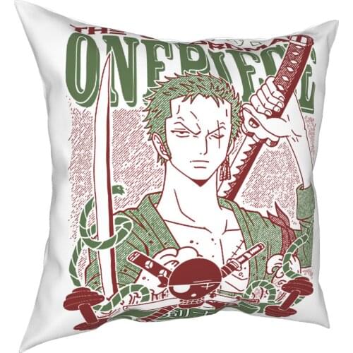 The Swordman Roronoa Zoro Pillowcover Decoration Anime Cushions Throw Pillow for Living Room Double-sided Printing