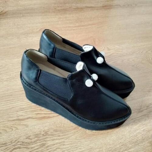 40 41 New 2020 Breathable Women Loafers Platform Wedges Handmade Elastic Woven Slip On High Heel 8.5cm Casual Shoes