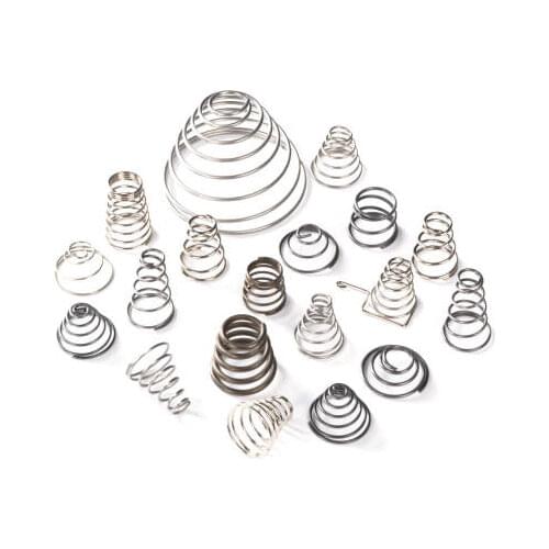 5pcs wire diameter 0.5mm tower springs cone compression return pagoda spring 10mm-18mm long