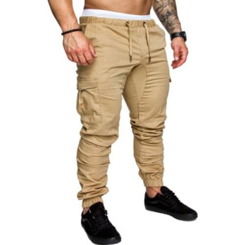 HOUZHOU Cargo Pants Men Jogging Joggers Pockets Casual Black Mens Cargo Trousers Tracksuit Streetwear Khaki Pants Sportswear