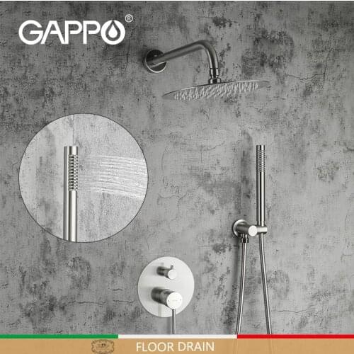 Gappo Shower Faucet Brass Faucet Bathroom Rainfall Shower System Bathroom Hot and Cold Water Mixer Tap Concealed Mounted Mixer