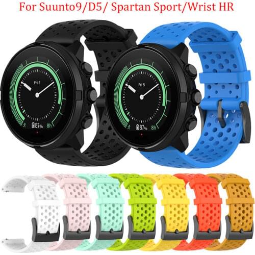 Sport Silicone WatchBands for Suunto 9/D5/9 Baro/Spartan Sport Breathable Smart Watch Band Wristband Bracelet Accessories