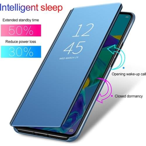 Smart Mirror Flip Case For Huawei Nova 5T Nova5 5 T Nova5t 6 7 SE 7i Y5p Y6p Y6s Y7a Y7p Y8p Y9a Y9s 2020 Y 7 A 5 6 8 P 3D Cover