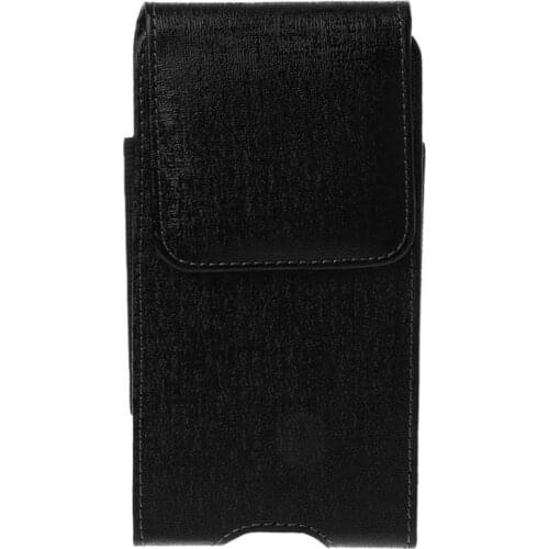 YYDS Universal Black Leather Holster Vertical Belt Clip Phone Pouch Waist Bag for iphone Cellphone