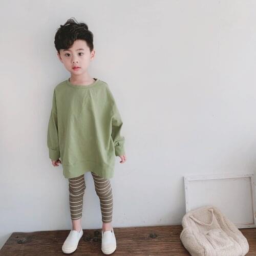 Spring boy girl clothes T-shirt Long sleeves pinkycolor sweet cotton O-Neck Cotton Casual Fashion