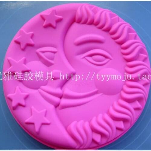 1 PCS Large hole Sun and moon cake bread mold silicone mould cake mold Silicone mold