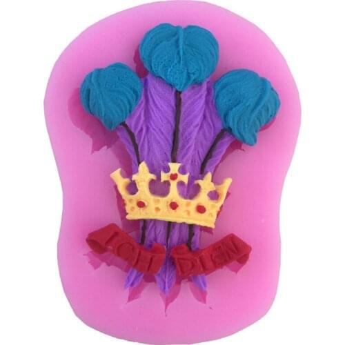 1PCS The Feather Crown Shape Food Grade Silicone Chocolate Jelly Ice Mold Fondant Cake Decorating Tools Bakeware