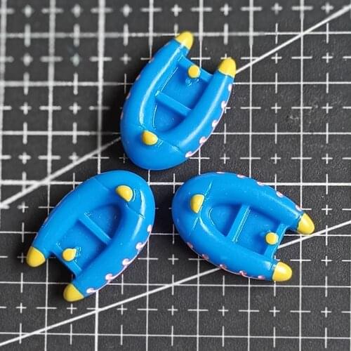 1pcs/lot Resin lovely blue Hovercraft 27mm Ornaments Micro landscape Ornaments Creative Home Gardening Decorations