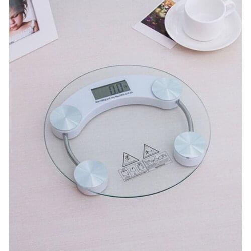 180KG Transparent Digital Human Body Weighing Scale Bathroom Toughened Glass LCD Electric Weighing Scales Personal Health Scale