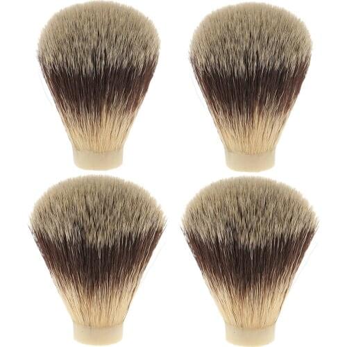4 PCS Shaving Brush Knots Hair Heads for DIY Man Beard Hair