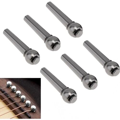 6pcs/set Pure Copper Guitar Bridge Pin Strings Nail Pegs for Folk Acoustic Guitar Keep Full Timbre More Stable High Quality