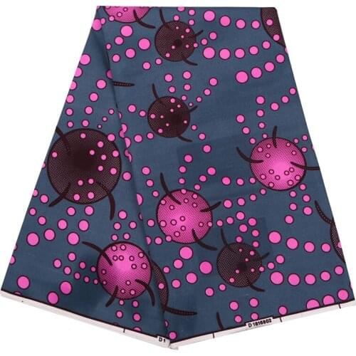 Ankara African Polyester wax printed floral coat in real wax high quality 6 yard African fabric for party dresses FP6146