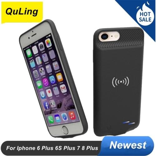 5000Mah Wireless Charging Audio Output Battery Case For iPhone 6 Plus Battery Charger Case For iPhone 6S 7 Plus 8Plus Power Bank