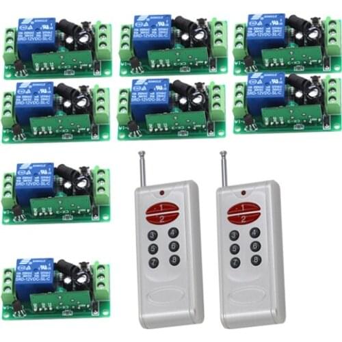 DC 9V 24V 1CH 10A Wireless Remote Control AC Light Switch System Lamp LED SMD ON OFF With Case