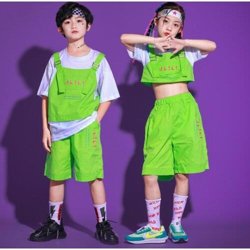 Children Cheerleading Catwalk Show Stage Clothing Boys Street Dance Performance Outfits Girls Jazz Dancing Costume Suit YS1972
