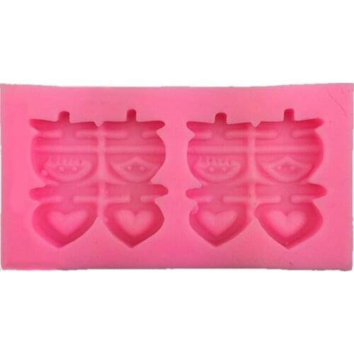 DIY Baking Tools Wedding Model Chocolate Cake 3D Fondant Wrapper Decorative Moisturizing Gypsum Silicone Mould Bake Ware