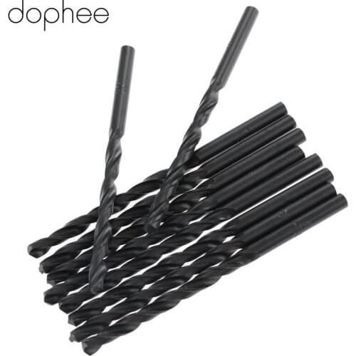 Dophee 4MM Twist Drill Bit Straight Shank HSS Drill Woodworking Drilling Tools ferramentas for Electric Drills Power Tools 10PCS
