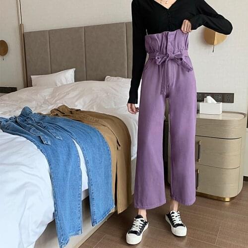 Women High Waist Jeans Sexy Jeans Denim Harem Pants Jeans Women High Streetwear Loose Pants Black Women Jeans