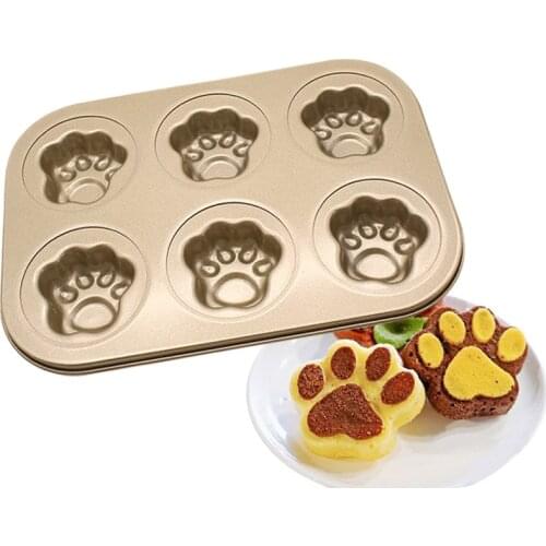 6-hole Madeleine Cake Mold Baking Tool Birthday Party Wedding Celebration Fondant Chocolate Cookie Dessert Bakeware Pan