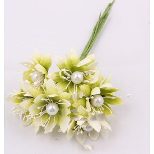 Artificial daisy Flower 3cm head Multicolor handmade Mulberry silk flowers wedding candy box decoration