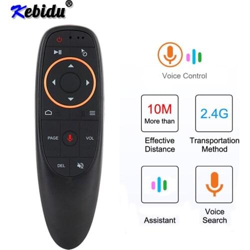 Kebidu 2.4G USB Receiver G10 Air Mouse Voice Remote Control For Gyro Sensing Mini Wireless Smart Remote For Android TV BOX