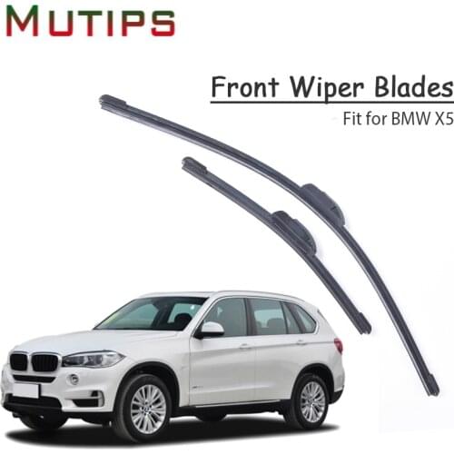 1Set Rubber Car Front Wiper Blade Kit For BMW X5 E53 E70 F15 X 5 Series 2017 2016 1999-2015 Vehicle Original Strip accessories