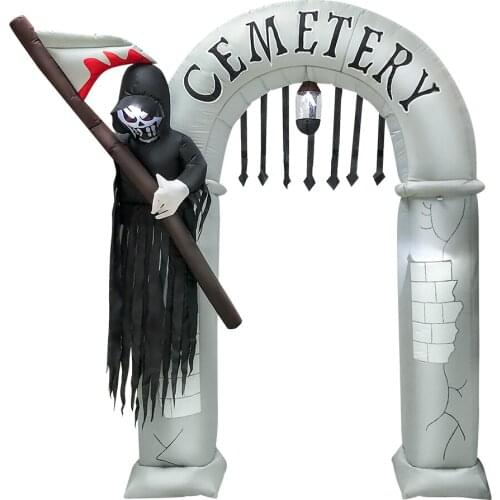 Halloween Reaper Door Mascot Costume Grim Reaper Arch cosplay Inflatable Costumes Carnival Party Terror Decorations