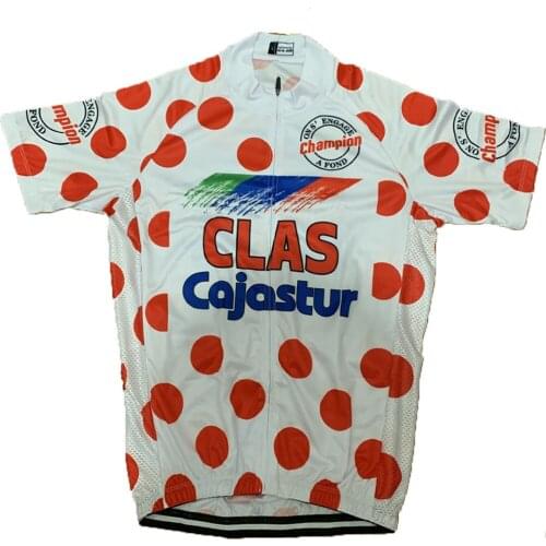 Summer CLAS Cajastur Cycling Jersey White Mens Cycling Clothing Short Sleeve Road Race Bike Shirt MTB Bicycle Clothes Maillot