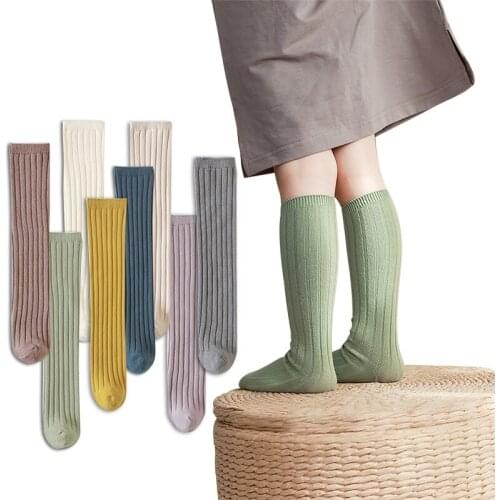 Soft Cute Kids Knee High Socks Baby Boys Girls Cotton Breathable Soft Socks Newborn Infant Long Socks Parent-child socks