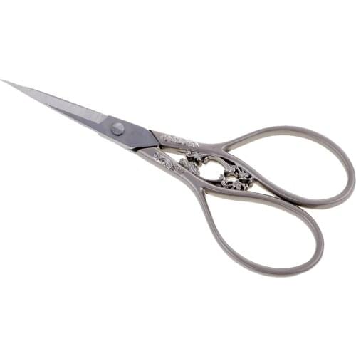 4.3" Vintage European Style Sewing Scissors Floral Pattern Embroidery Scissors Black/Sliver/Gold