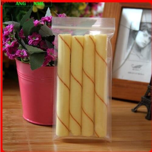 100pcs/lot 8x16cm 0.2mm thickness zipper plastic transparent bag , zipper plastic bag , clear zipper packaging Package bags