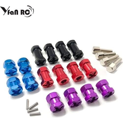 RC Car 1:10 RC Rock Crawler Upgrade Length Aluminum 15MM/20MM/25MM Extension Adaptor Alloy Hub HEX 12MM for SCX10 RC4WD D90