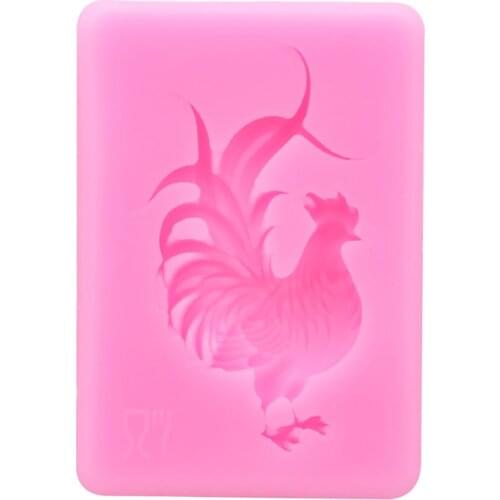 DIY Cock Chicken Silicone Molds Fondant Cake Decorating Tools Soap Polymer Clay Moulds Sugar Paste Candy Chocolate Mold