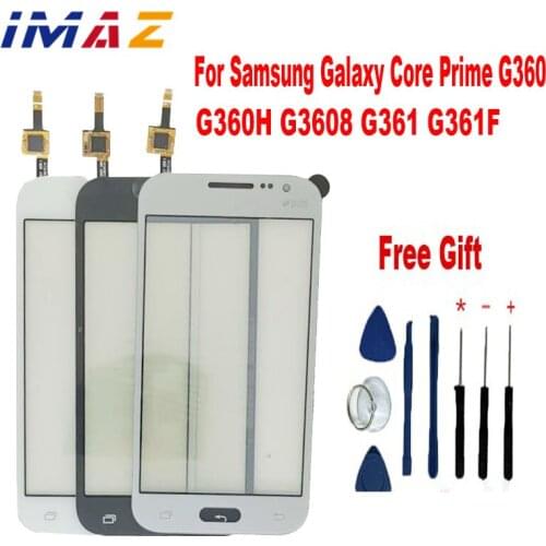 IMAZ G360 TouchScreen For Samsung Galaxy Core Prime G360 G360H G3608 G361 G361F Touch Screen Panel Digitizer Sensor front Glass