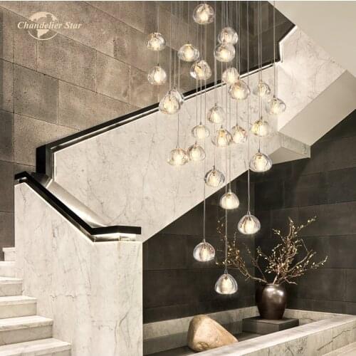 Modern LED Chandeliers Lighting Nordic Apple Crystal Pendant Hanging Lamp Kitchen Bedroom Living Room Staircase Chandeliers