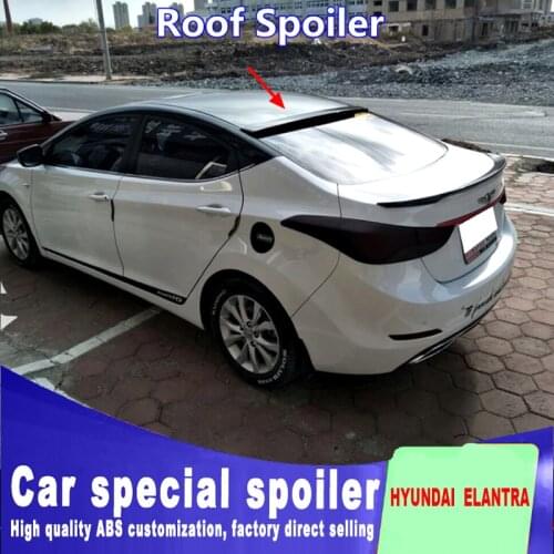 For HYUNDAI ELANTRA rear window wing spoilers high quality ABS spoiler Car Rear Wing primer or black white DIY color paint