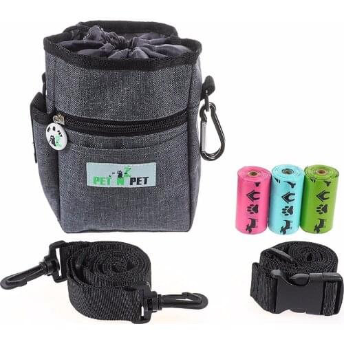 PET N PET Dog Treat Training Pouch-3 Ways To Ware Dog Treat Pouch With Built-In Poop Bag Dispenser