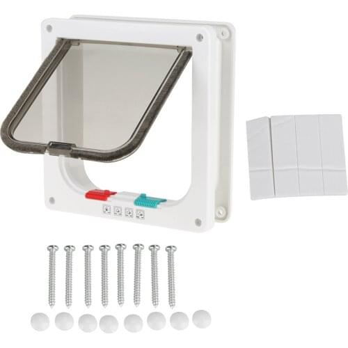 Intelligent Cat Flap Cat Door Lockable Pet Cat Small Dog Flap Door For Pet Care White L Classic Design