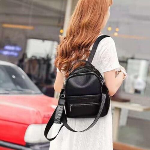 New 2021 Genuine Leather Women Bags Fashion Female Backpack Quality Small Travel Satchel Lady Casual Rucksack Shoulder Bag