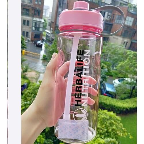 1000ml New arrival 6 color Herbalife bottle 24Fit Milk Shake Straw Sports Plastic Space Water Bottle Kettle