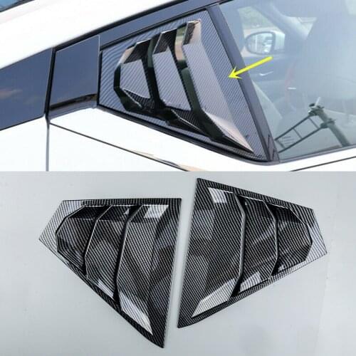 2Pcs Car Quarter Side Vent Window Scoop Louver Cover Trim Cap Carbon Fiber Style Black ABS Fit for Nissan Altima 2019 2020 2021