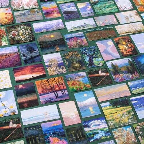 45 pcs/pack Retro Landscape painting Stationery Sticker Scrapbooking Journal Diary Diy Label Craft Stickers For Kids Boys Girls