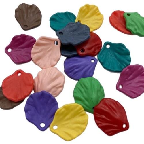 50pcs Acrylic Petals Beads DIY Hair Accessories Handmade Bracelet Earrings Making Women Girls Fashion Jewelry Findings Gifts