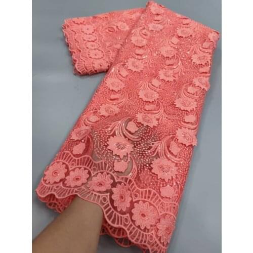 African Lace Fabric 5 Yards 2021 High Quality Lace Embroidery Nigerian Tulle Net Lace For Wedding Dress French Lace Fabrics