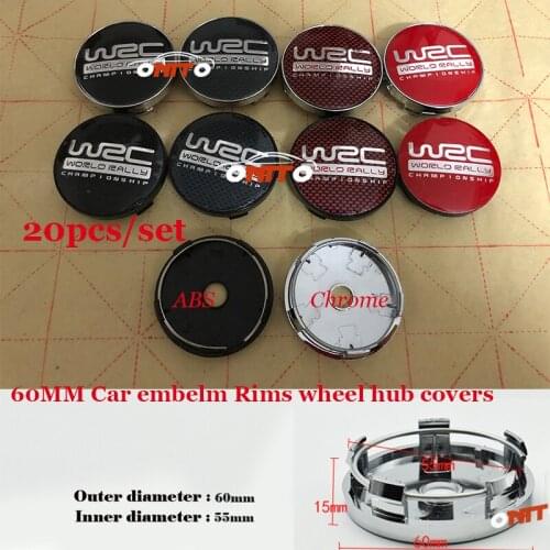 Auto Car Styling 20pcs/set 60mm 6cm Car Wheel Hub Caps Badge Emblem Car Rims Center Covers Car Accessories Decal Label