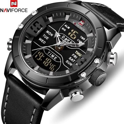 NAVIFORCE Watches Top Brand Luxury Analog Digital Dual Display Men Watch Mens Fashion Sport Quartz Wrist Watch Relogio Masculino