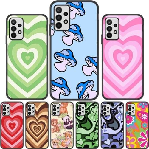 For Samsung A71 Cases Cute Love Heart Silicone Case For Samsung Galaxy A71 A70 A72 A 72 5G A70e A7 2018 Cover Samsung A 71 Coque