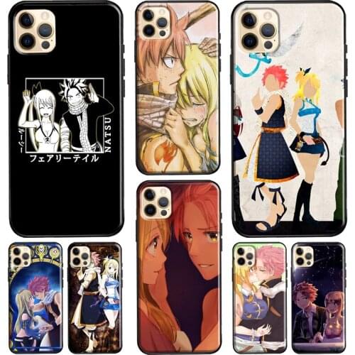 Fairy Tail Natsu and Lucy Silicone Case For iPhone XR X XS Max 5S 6S 7 8 Plus SE 2020 11 12 Pro Max Phone Cover